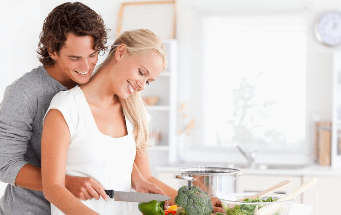 Une cuisine de jeunes couples